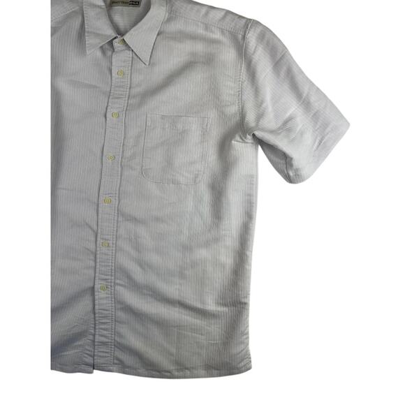 Eighty Eight USA Men's Short Sleeve Button Up Shirt XL  White Gray Striped - Picture 7 of 7